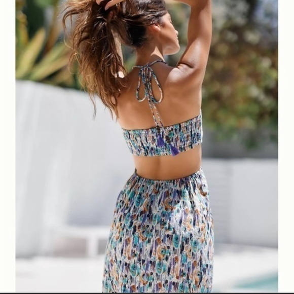 BY ANTHROPOLOGIE BEADED MINI DRESS SIZE L COLOR BLUE NWT - Picture 4 of 12